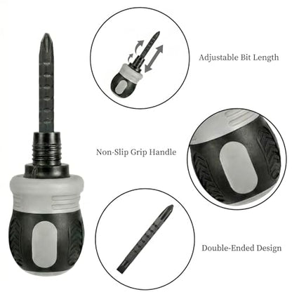 Tire Repair Kit, 60PCS Rubber Tire Repair Plugs, 3-in-1 Ratchet Tool | With Screwdriver, Needle Nose Pliers & EVA Storage Case, Tubeless Emergency Repair Kit for Car, Motorcycle, SUV & Truck
