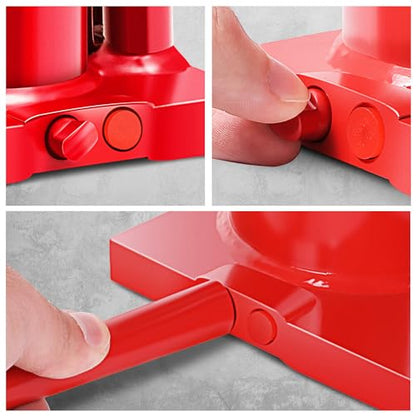 DNA Motoring 16 tons / 32000 lbs Lifting Automotive Welded Hydraulic Bottle Jack for Repair Vehicle, Pickup, Truck, w/Manual Handle, Red,TOOLS-00361 - color: red, style: 16 ton