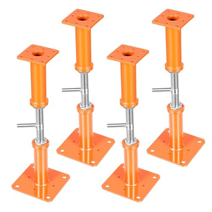 4PCS House Jacks for Leveling Crawlspace 17''-31''Adjustable Floor Support | for Stabilizing Stairs, Decks, Crawlspaces, Uneven Floors,10000 lbs Load Capacity Orange - size: 17''-31''