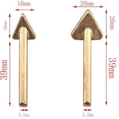 CHENJIN 2PCS Plastic Welding Triangular Soldering Iron Head 16mm and 20mm Leather Patch Repair Wrinkle Iron Suitable for Leather Products Welding Materials Car Bumper Repair Kit