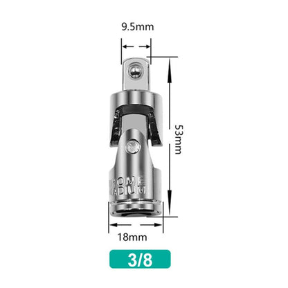 3PCS Universal Joint Set Ratchet Angle Extension Bar Socket Adapter Manual and Pneumatic Bendable Adapter Socket Tools NEW