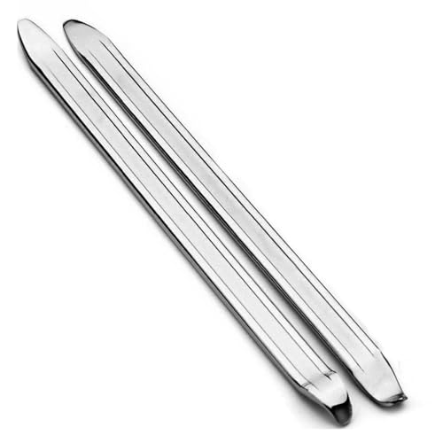 Bike Tire Levers - Motorcycle Tire Spoons Iron Set Dirt Bike Tire Changing Tools 10" Lengthen Premium Stainless Steel Repair Tube for Motorcycles Electric Bicycles Mountain Dirtbike - color: silver-2pcs