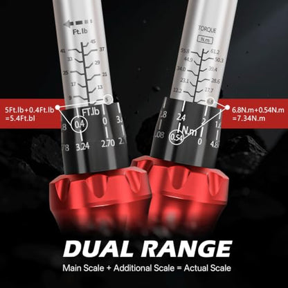 3/8" Click Torque Wrench Set, 5-45 Ft-lb with Spark Plug Socket | ±3% Accuracyn, Auto Repair, Quick Release, Audible Click, Reversible, Calibration Certificate Included, DIY, Dual Range - size: 16pcs spark plug torque wrench set