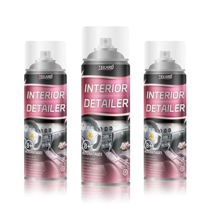 Car Interior Cleaner, Leather Cleaner, 15 oz. Large-Capacity Interior Detailer in Iron Can, Wheel Cleaner, Suitable for Cleaning Rubber, Plastic, and Leather Surfaces Inside Vehicles (3 Bottle)