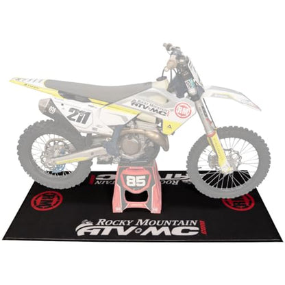 Rocky Mountain ATV/MC Motorcycle Mat 2 Pack – 86” x 40” Garage Floor Mats with Absorbent Top & Waterproof Backing – Protects Floors from Oil, Fuel & Coolant Spills