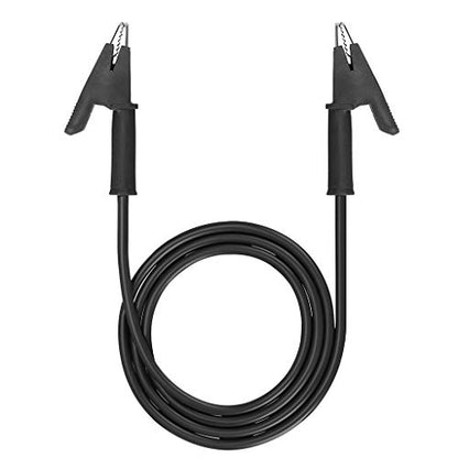 Sumnacon Dual Ended Crocodile Alligator Clips, 15A Test Lead Wire Cable with Insulators Clips, 2 Pcs 3.3 ft/1m Test Flexible Cable with Protective Jack Copper Clamps for Electrical Testing - size: 1 m