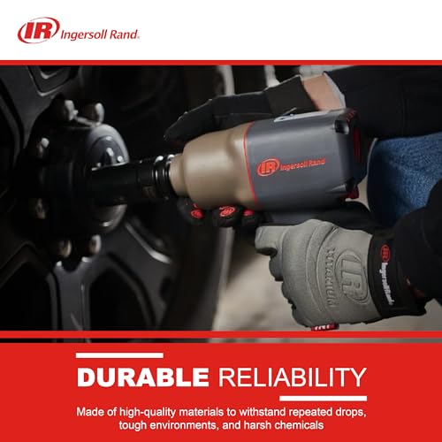 Ingersoll Rand 2145QiMAX 3/4" Drive Air Impact Wrench – Quiet Technology, 1,350 ft-lbs Powerful Reverse-Torque Output, 7-Vane Motor, Steel Hammer Case - style: 2145QIMAX - Standard Anvil