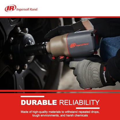 Ingersoll Rand 2145QiMAX 3/4" Drive Air Impact Wrench – Quiet Technology, 1,350 ft-lbs Powerful Reverse-Torque Output, 7-Vane Motor, Steel Hammer Case - style: 2145QIMAX - Standard Anvil