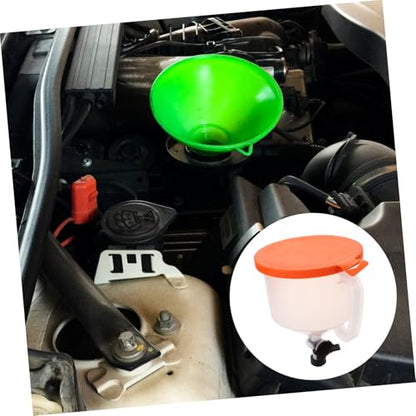 UKCOCO Spill Radiator Cooling System Funnel Kit with Valve Plastic Coolant Filling Tool for Automotive Use Leak Overflow Prevention for Multiple Car Models