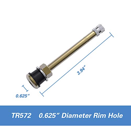 CKAuto TR572 Brass Commercial 3-3/4 Valve Stems for Rim Φ.625" (10 Pack) - color: tr572