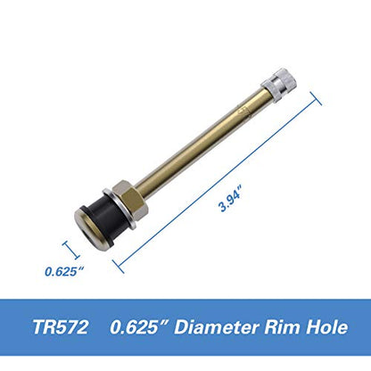 CKAuto TR572 Brass Commercial 3-3/4 Valve Stems for Rim Φ.625" (10 Pack) - color: tr572