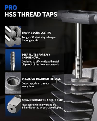 M6 x 1.0 Metric Thread Repair Kit, with HSS Drill Bit, Tap, Counterbore & Installation Driver, M6 x 1.0 Solid 304 Stainless Steel Inserts (10 Pcs, 9.4 mm Length) - size: M6 X 1.0