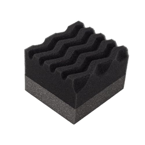 Maxshine Hydro-Tech Tire Foam Applicator Pad Waxing Sponge for Car Detailing, Zigzag-Cut Design for Superior Coverage – Scratch-Free Sponge for Tire Shine, Wax, Sealants & Glazes
