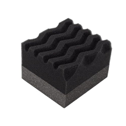 Maxshine Hydro-Tech Tire Foam Applicator Pad Waxing Sponge for Car Detailing, Zigzag-Cut Design for Superior Coverage – Scratch-Free Sponge for Tire Shine, Wax, Sealants & Glazes