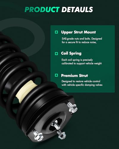 SCITOO Front Struts Assembly for Ford Fusion 2010-2012 2PCS | Struts Shocks fit for Mercury Milan 2010-2011 Complete Struts Spring Assembly Replace 272596 - size: Front Struts