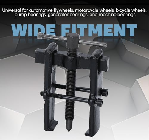 Hypertune Universal 2.5inch Two Jaw Pilot Bearing Gear Puller Bearing Gear Remover Tool Carbon Steel Adjustable Pump Pulley Remover Hand Tool Removal Kit Straight Type - size: 2inch(35*45mm)