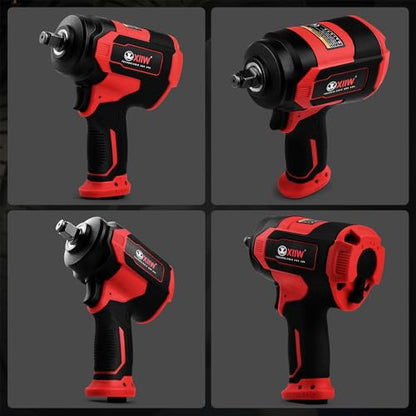 1/2'' Composite Air Impact Wrench, 1200 ft-lbs Torque, 4.08 lbs Lightweight | Variable Power Settings | 8500RPM Heavy Duty 1/2 Compact Air Impact Gun Pneumatic Impact Wrench for Auto Repair - size: 1/2 inch | 1200 ft-lbs