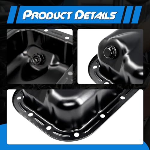 Lower Engine Oil Pan Sump with Drain Plug, Compatible with 2011-2019 Dodge Charger, 2011-2020 Challenger, 2012-2017 Jeep Wrangler, 2018 Wrangler JK, 2011-2020 Chrysler 300, 3.6L