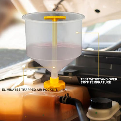 15Pcs Coolant Funnel Kit Spill Proof Cooling Fluid Bleeder Adapter for Car Yacht Boat Universal Fit Durable ABS Silver