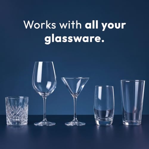 Home Glassware Polisher, World's First Affordable Spinning Glass Polisher, 600 RPM Dries, Polishes, All Glasses, Wine, Drinking, Wet Glass and Spin For Sparkling Glassware, Burgundy, Premium Paint | World's First Affordable Spinning Glass Polisher, 600 RP