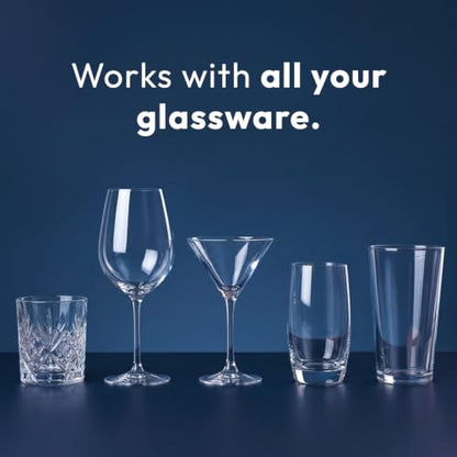 Home Glassware Polisher, World's First Affordable Spinning Glass Polisher, 600 RPM Dries, Polishes, All Glasses, Wine, Drinking, Wet Glass and Spin For Sparkling Glassware, Burgundy, Premium Paint | World's First Affordable Spinning Glass Polisher, 600 RP
