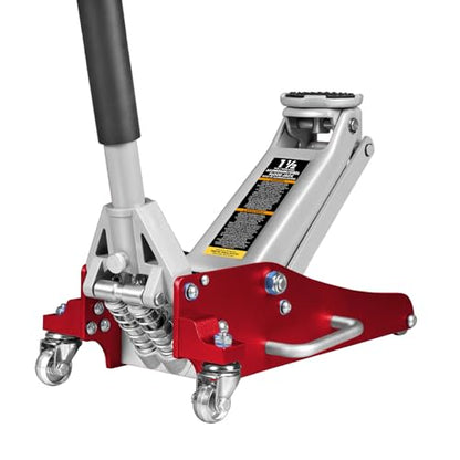 Big RED 1.5 Ton Floor Jack,Aluminum and Steel Hydraulic Low Profile Car Jack with Dual Piston Quick Lift Pump,Lightweight Racing Floor Jack for Vehicle,3,000 lb Capacity,Red,TAM815016LR - size: 1.5 Ton RED, style: Aluminum and Steel