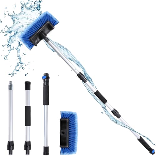 Car Wash Brush with Long Handle for Car Truck Boat RV SUV Washing (Blue, 54") - color: Blue, size: 54"