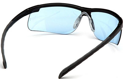 Pyramex Ever-Lite Lightweight Safety Glass Indoor/Outdoor Mirror Lens - color: Infinity Blue H2max Anti-fog Lens/ Black Frame