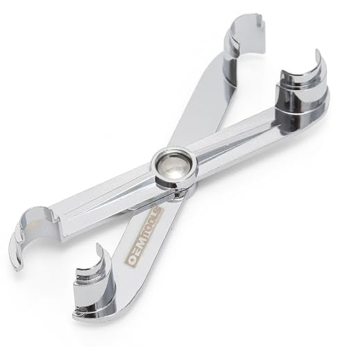 OEMTOOLS 24688 Transmission Line Disconnect Tool, Quickly Removes 3/8" and 1/2" Oil Cooler Lines, Step Design for Ford and Cadillac Vehicles, Durable Metal Construction - style: Transmission Oil Cooler Line Scissors