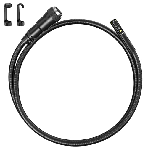 Teslong Endoscope Replacement Cable with Light, Dual Lens Inspection Camera 8mm/0.31inch Waterproof Probe Compatible with NTS500, NTS300(3.3FT)