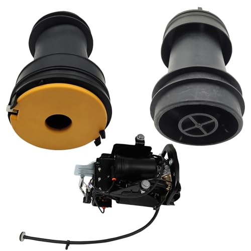 Rear Air Suspension Spring and Air Suspension Compressor Pump fit for Cadillac for XTS 2013-2019, 23152718 Air Suspension Shock Absorber Spring Strut Kit, Set of 3