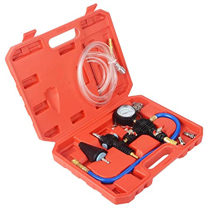 DAYUAN Radiator Cooling System Vacuum Purge Coolant Refill Tool Kit | Professional Radiator Adapter, Fast Coolant Refill, Eliminates Air Pockets, Fits Most Cars SUVs Vans & Trucks, Red Case - color: Red
