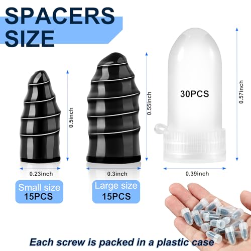 Tire Repair Nail Kit 30Pcs, Self-Tapping Rubber Plugs for Tubeless Tires | High-hardness heat/wear-resistant rubber, sealant-coated, DIY no jack, 15+15 plugs, fits cars/trucks/motos/SUVs/bikes