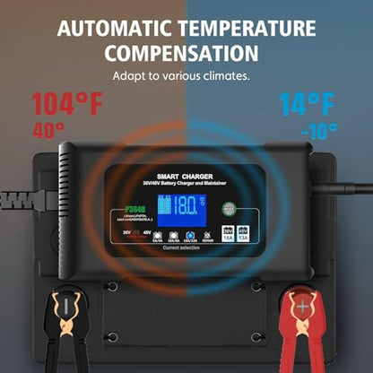 18Amp 36 Volt Golf Cart Battery Charger for EZGO TXT with D Style Plug,Lithium, LiFePO4 Battery Charger,Lead-Acid AGM/Gel/deep Cycle Trickle Charger Maintainer