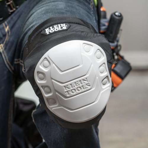 KLEIN TOOLS 60846 Knee Pad for Men and Women, Non-Marring, Gel-Like Padding, Adjustable Straps, Great for Construction and Flooring