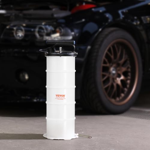 VEVOR 6.5L Manual Fluid Extractor Pump, Oil Changer Vacuum Fluid Extractor, Oil Extractor Change Pump for Automotive, Oil Change & Fluid Change Tool with Dipstick and Suction Hose (6.5L) - style: 6.5L Manual