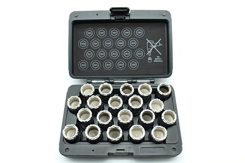 TMAX 20pc Anti-Theft Wheel Lug Nut Removal Socket Key for Volvo Set A - size: 20pc Set A