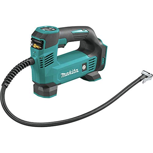Makita DMP180ZX 18V LXT® Lithium-Ion Cordless Inflator, Battery Powered, Tool Only(battery and charger not included);Presta valve adapter;Sports ball needle;Tapered adapter, Teal - color: Teal, style: Inflator, Tool Only