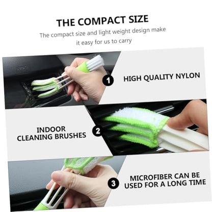 NUOBESTY 3pcs Car Air Vent Cleaning Brush Set, Interior Crevice Duster for Dashboard and Ac Outlet, Soft Bristle Car Dusting Tools for Auto Detailing and Vent Maintenance