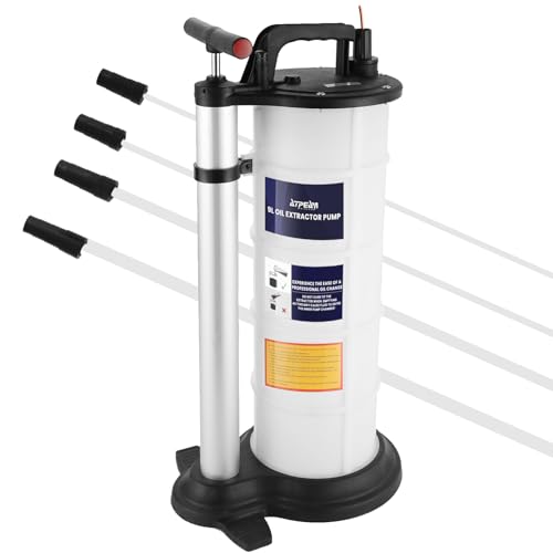 ATPEAM Oil Changer Vacuum Fluid Extractor | Manual Engine Oil Extractor Oil Changer Vacuum Fluid Extractor Pump Tank Remover (9L)