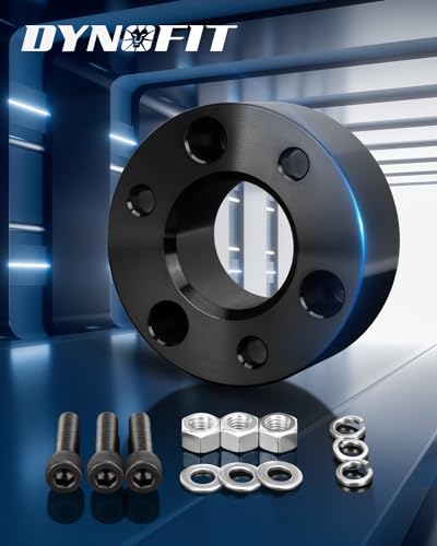 Dynofit 3 Inch Front Leveling Lift Kit, Strut Spacers Compatible with 2006-2026 Dodge Ram 1500 4WD, 2005-2007 & 2009-2011 Dodge Dakota, 2006-2009 Mitsubishi Raider | Set of 2 Black Lift Spacers - size: 3 inch Front + 0 inch Rear