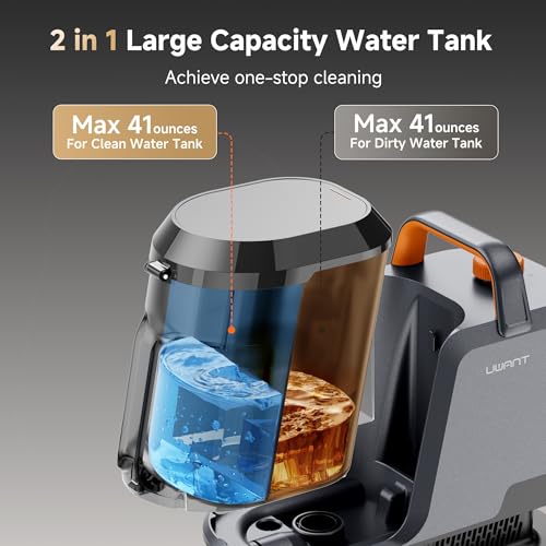 Uwant Carpet Cleaner Machine with Steam&Hot&Cold Water Models 18Kpa Powerful Suction Upholstery Cleaner Machine with Pet Pro Cleaner for Pets, Carpet Steam Cleaner Set of 1 - color: Blue-Margaret