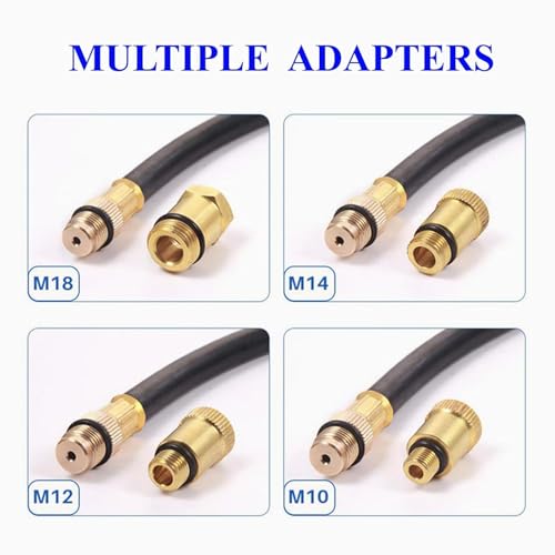 Automotive Compression Tester Kit with Spark Plug Tester TONZACK Engine Compression Tester 0-20 Bar & 0-300 psi Car Compression Tester for Engine Compression Test Measure Car M10 M12 M14 M18(Black) - color: black