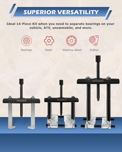 DAYUAN Pull and Press Sleeve Kit with 28 Pcs Bundle with 14pcs Bearing Separator Puller Set