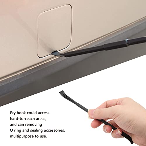 Pick And Hook Set,6PCS/Set Prying Hook Set Double Ended ABS Plastic Black for Removing O Ring Sealing Accessories Pry Kit Prying Hook Set Dual End Dis pry tool kit non marring pry