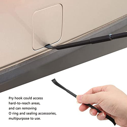 Pick And Hook Set,6PCS/Set Prying Hook Set Double Ended ABS Plastic Black for Removing O Ring Sealing Accessories Pry Kit Prying Hook Set Dual End Dis pry tool kit non marring pry