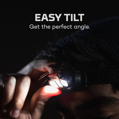 NEBO Einstein Powerful 1000 Lumen Headlamp with Flexpower, Compact Low-Profile Headlamp with 5 Light Modes, Black - style: 1000 Lumens