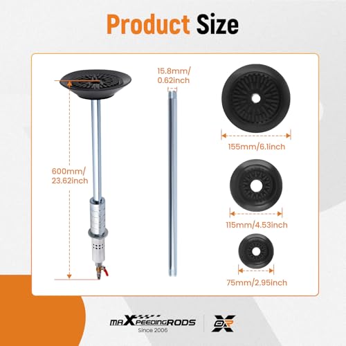 maXpeedingrods Car Dent Puller Air Pneumatic Dent Puller Set | Slide Hammer Puller with 3 Suction Cups 3.2” 4.7” 5.9”, Auto Body Dent Repair Kit, 24.2” Dent Removal Hand Tool