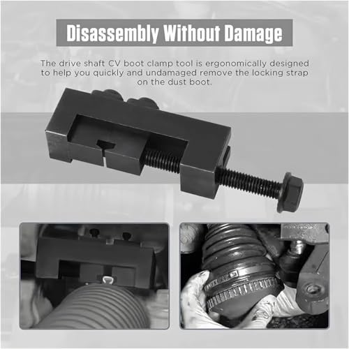 BESULEN Vehicle CV Boot Clamp Pliers, Auto CV Joint Axle Single Ear Hose Drive Shaft Clamping Tool for Car Dust Boot Locking Straps Removing, OEM 09521-24010 Compatible with ES RX NX RAV4