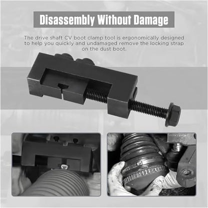 BESULEN Vehicle CV Boot Clamp Pliers, Auto CV Joint Axle Single Ear Hose Drive Shaft Clamping Tool for Car Dust Boot Locking Straps Removing, OEM 09521-24010 Compatible with ES RX NX RAV4